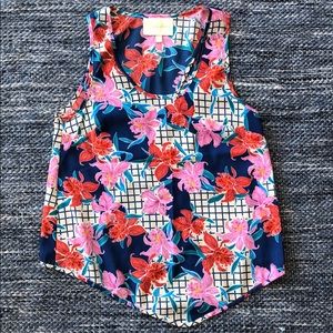 Yumi Kim open back floral tank